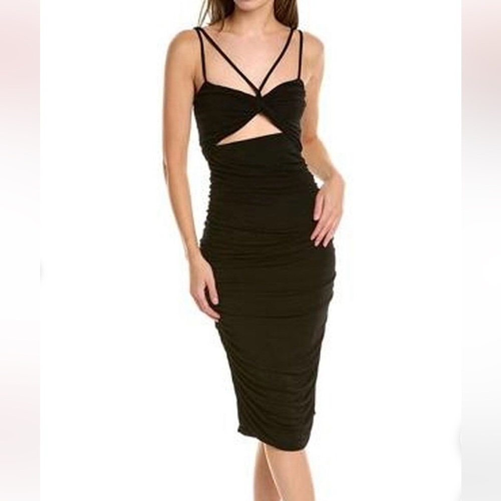 Forever 21 Black Strappy Cutout Midi Dress